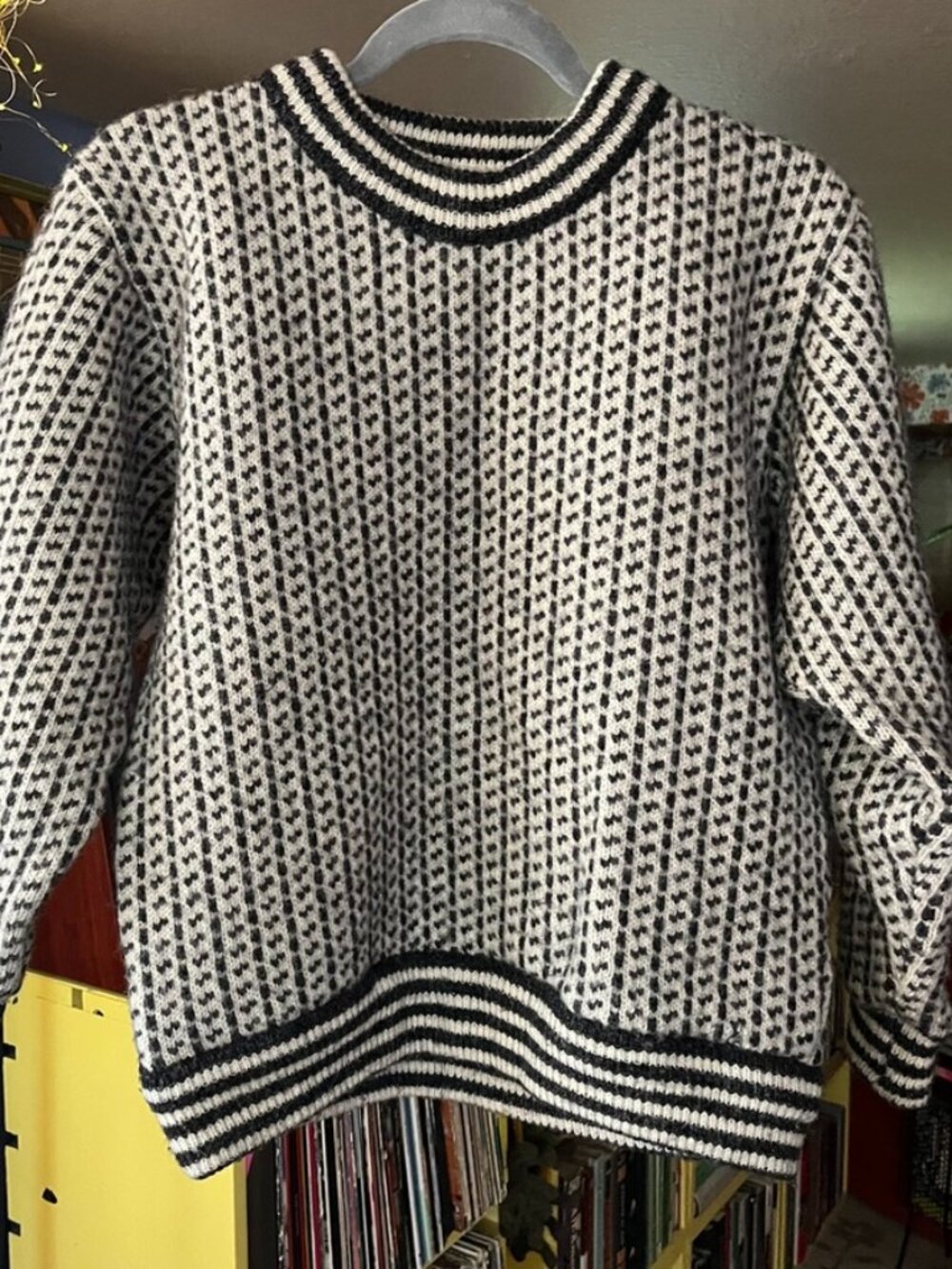 Vintage Made in Norway L.L. Bean Birdseye Sweater Medium EUC 80% Wool 20% Nylon